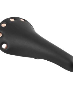 Selle Newton Route Vintage Colori Noir Avec Rivets Rail Acier 263X148mm