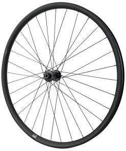 Roue Gravel - Route Disque 700 Pulse 23 Double Paroi Avant Moyeu Shimano Rs470 Grx Centerlock Tubeless Ready Axe Traversant 12-100 Noir Jante 23C 32 Rayons -Poids Max 150 Kg-