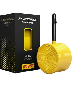 Chambre a Air Velo 700 X 23-32 Pirelli P Zero Smartube Tpu Valve Presta Jaune - Noir 60 mm