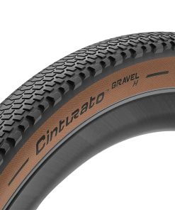 Pneu Gravel 700 X 35 Pirelli Cinturato Gravel Hard Classic Tanwall Noir Flanc Marron Tubeless Ready TS (35-622)