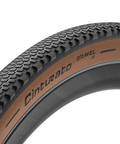 Pneu Gravel 700 X 40 Pirelli Cinturato Gravel Hard Classic Tanwall Noir Flanc Marron Tubeless Ready TS (40-622)