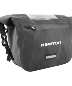 Sacoche de Cintre Guidon-Guidon Velo Newton 7.6L Noir Fixation Clip (28X13X21Cm) Avec Porte Carte
