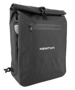 Sacoche Arriere Velo Laterale Sac A Dos Newton Noir Droit-Gauche 18L Fixation Quick Lock et Velcro Pour Porte Bagage Avec Systeme Antivol (27 X 14 X 49 Cm)