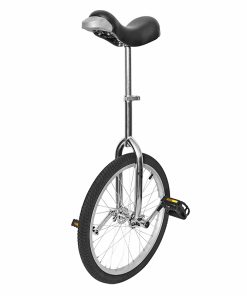 Monocycle 20" Argent Tige de Selle Reglable (Roue Alu)