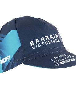 Casquette Velo Equipe Pro Bahrain Victor Noir-Turquoise