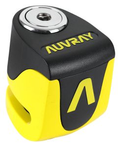 Antivol Bloque Disque Auvray B-Lock-06 Mini Avec Alarme Sonore Diam 5,5mm Jaune Ideal Vespa-Piaggio Mp3-Vae (3 Cles) (Special Espace Reduit)