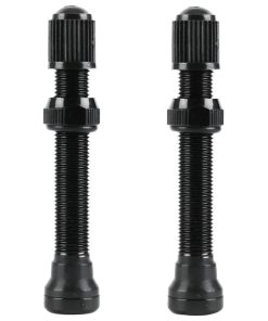 Valve de Pneu Tubeless Schrader Velox Alu Noir 60mm Obus Demontable (Vendu A La Paire Sur Carte) Compatible Bosch