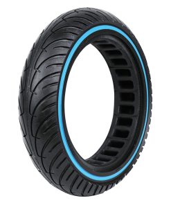 Pneu Trottinette Plein 8.5 X 2.00 Noir Liseret Bleu - Noir- Largeur Interieur 36 mm (Pour Cecotec Bongo Serie A, Cecotec Bongo Serie A+ Connected, Cecotec Bongo Serie A Connected, Cecotec Outsider)