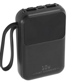 Batterie Externe Power Bank 10000 Mah 5V-2,1A Noir Compatible Iphone (Raccord Lightning, Usb Type-C, Micro Usb, Usb) (Certifie En - Rohs) -Gravity-