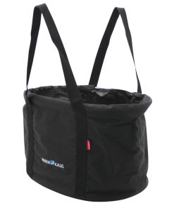 Panier Avant Toile Klickfix Shopper 24L Noir Avec Anse Fixation Sur Cintre Guidon (38X25X29Cm) (Livre Sans Fixation)