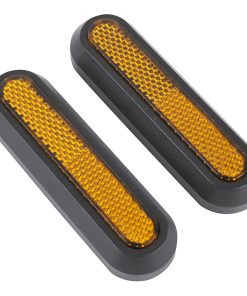Cache Vis de Roue Arriere Pour Trottinette Xiaomi 1S, Essential, Pro 2 Noir (Catadioptre Orange) (Vendu Par 2) -Selection Gravity-