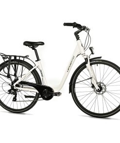 Velo Musculaire City Bike 28 Leader Fox Region 2025 Mixte Blanc 7V Cadre Alu 17 Pouces (Taille Adulte 165 À 173 Cm)