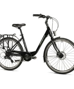 Velo Musculaire City Bike 26 Leader Fox Domesta 2025 Femme Noir 7V Cadre Alu 17 Pouces (Taille Adulte 165 À 173 Cm)