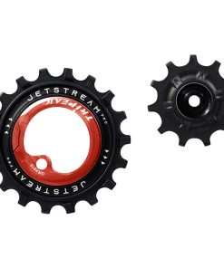 Galet Derailleur Aopw Tripeak 11-18 Dents Ceramique 12-11X2V. Shimano Grx Rx810 - 815 - 820 Rouge (Jeu de 2) (Garantie 4 Ans)