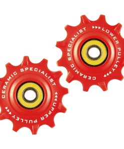 Galet Derailleur VTT Tripeak 12-12 Dents Ceramique 11V. SRAM X0 - X1 - X01 -Gx Rouge (Blister de 2)