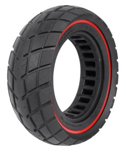 Pneu Trottinette Plein 8.5 X 3.00-5.5 Noir Liseret Rouge Ultraleger - Largeur Interieur 40 mm