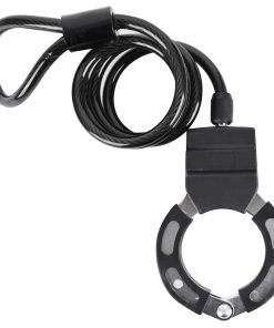 Antivol Velo - Trottinette Cable A Boucle Avec Menotte Diam 8 mm L1M - Livre Avec 2 Cles -Niveau Securite 6
