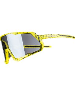 Lunettes Velo Adulte Gist Mask Monture Jaune Fluo Verre Noir Polycarbonate (Protection 100% Contre Uva, Uvb, Uv)