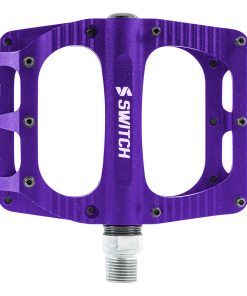 Pedale VTT Plateforme Descente - BMX Switch Xl Freeride Alu Cnc Violet Filetage 9-16 Avec Picots (Paire) 110X100mm