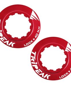 Ecrou Disque de Frein Centerlock Tripeak Aluminium Ultra Leger 7G Rouge - Serrage Interne (Vendu A La Paire)
