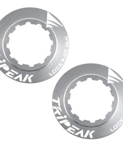 Ecrou Disque de Frein Centerlock Tripeak Aluminium Ultra Leger 7G Argent - Serrage Interne (Vendu A La Paire)