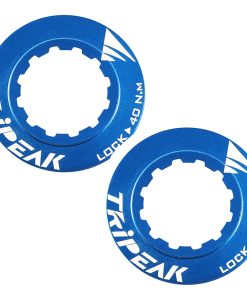 Ecrou Disque de Frein Centerlock Tripeak Aluminium Ultra Leger 7G Bleu Fonce - Serrage Interne (Vendu A La Paire)