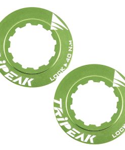 Ecrou Disque de Frein Centerlock Tripeak Aluminium Ultra Leger 7G Vert - Serrage Interne (Vendu A La Paire)