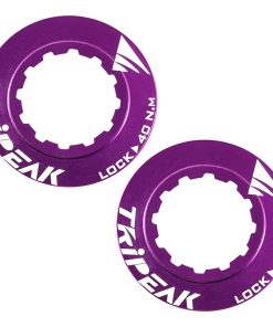 Ecrou Disque de Frein Centerlock Tripeak Aluminium Ultra Leger 7G Violet - Serrage Interne (Vendu A La Paire)
