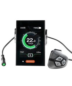 Compteur - Display Avec Unite de Commande Vae Bafang Dp C18 Uart Pour Moteur Central Noir (Support 22,2-25 mm Longueur Cable 230 mm)