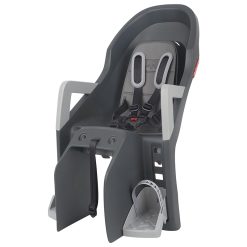 Porte Bebe-Siege Enfant Arriere Polisport A Fixer Sur Porte Bagage Guppy Maxi Gris Coussin Gris (9 A 22Kgs) Homologue En 14344 (Offre Speciale)
