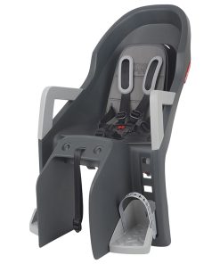 Porte Bebe-Siege Enfant Arriere Polisport A Fixer Sur Porte Bagage Guppy Maxi Gris Coussin Gris (9 A 22Kgs) Homologue En 14344 (Offre Speciale)
