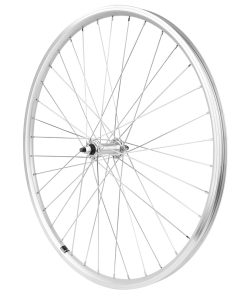 Roue VTT Patin 27.5" Er10 Avant Moyeu Alu Axe Plein (Vendu Avec Ecrou M9) Jante 19C Argent 36 Rayons Argent