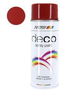 Bombe de Peinture Motip Deco Glycero Brillant Rouge Rubis Aerosol 400 ml (01630)