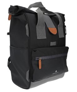 Sacoche Arriere Velo Hapo.G Roll-Top Noir Medium Convertible Sac A Dos (53X27X16Cm) (Vendu A L'Unite) - Fixation Sangles Sur Porte Bagage