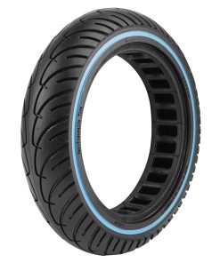 Pneu Trottinette Plein 8.5 X 2.00 Noir Liseret Bleu - Largeur Interieur 36 mm