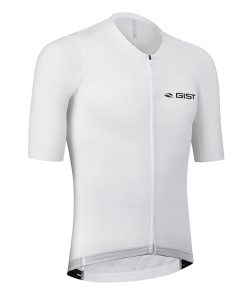 Maillot Gist Homme Podium Manches Courtes Zip Total Blanc Xxl -5359