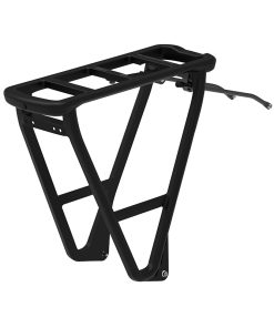 Porte Bagage Velo Arriere Polisport Hrp Alu Noir 26" A 28" Compatible Systeme Standard (Poids Maxi 27 Kg) (Inclus Quincaillerie de Fixation)
