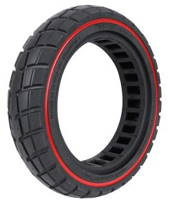 Pneu Trottinette Plein 230 X 50 Noir Liseret Rouge (Ultra Leger)