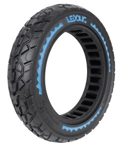Pneu Trottinette Plein Cross 10 X 2.50-B34 Noir Liseret Bleu Ultraleger (Largeur Interieur 43mm)