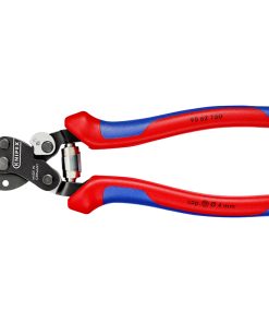 Pince Coupe Cable Pro Knipex Robuste 160mm Noir Antirouille Pour Cable Diam 4 À 6mm Avec Poignee Ergonomique et Ressort (95 62 160) -Made In Germany-
