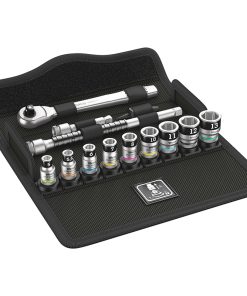 Cliquet Wera 8100 Zyklop Metal 1-4 Metrique Avec Douilles Chrome Moly (Set 13 Pieces) -Marque Allemande Pour Les Ateliers-
