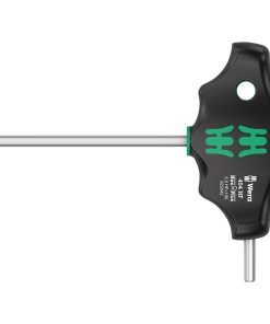 Cle Allen-6 Pans Manche En T Wera 454 Hex Plus 5X100mm Noir-Vert (Vendu A L'Unite) -Marque Allemande Pour Les Ateliers-