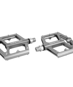 Pedale VTT - Bmx Newton Alu Gris Anodise 9-16" Roulement Du (Paire) 105X102X26 Mm