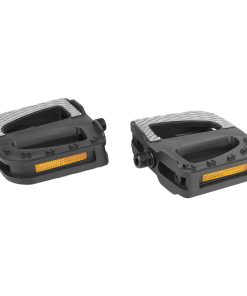 Pedale Cargo - E-Bike Roulement A Bille Newton Corps et Cage Resine Noir-Gris Avec Grip 9-16" Reflecteur (Paire) 102X110.9X33mm