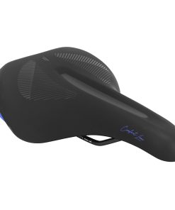Selle Newton City Comfort Line Large Noir-Bleu 266X208Mm Rail Acier Noir