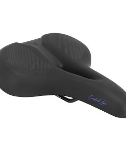 Selle Newton City Comfort Line Avec Trou Central Noir-Bleu 269X210Mm Rail Acier Noir - Avec Poignee Pour Prise En Main