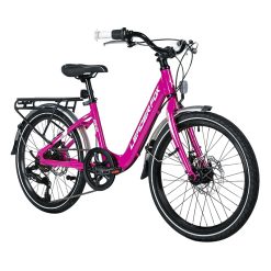 Velo Musculaire VTT 20 Leader Fox Gamp 2025 Fille Fuchsia 6V (Taille Enfant 120 À 135 Cm)