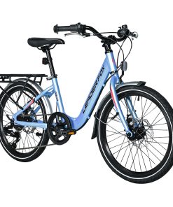 Velo Musculaire VTT 20 Leader Fox Gamp 2025 Fille Bleu Ciel 6V (Taille Enfant 120 À 135 Cm)