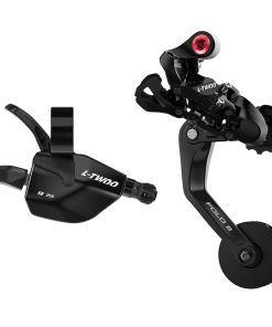 Transmission Velo Pliant Urbain Ltwoo Manette Gauche 8V. et Derailleur Arriere Ltwoo Noir Pour Velo Pliant Brompton