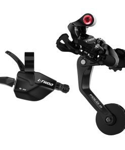 Transmission Velo Pliant Urbain Ltwoo Manette Gauche 5V. et Derailleur Arriere Ltwoo 5V. Noir Pour Velo Pliant Brompton (Vendu A L'Unite)